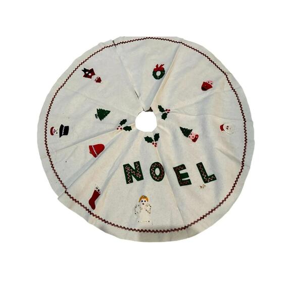Other - Charming Vintage Homemade Christmas Tree Skirt 35"